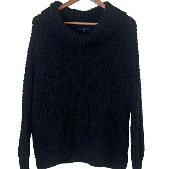 Gap Alpaca Box Knit Cowl Neck Sweater Charcoal Gray Size XL - Picture 1 of 7